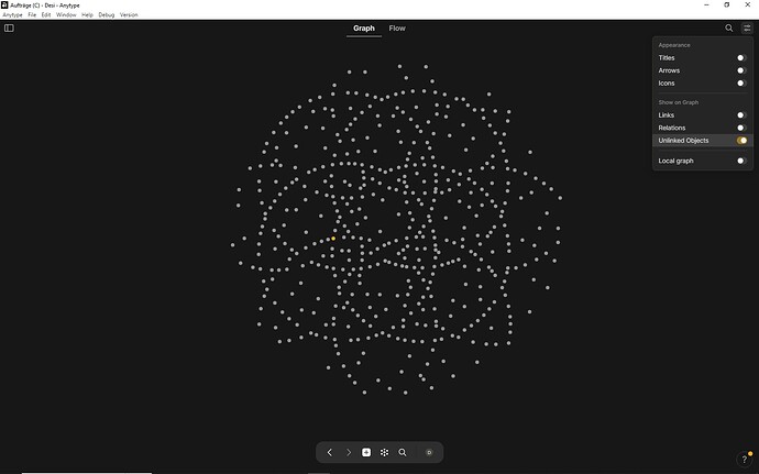 Graph view bug Unlinked Objects