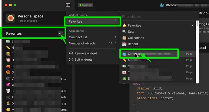 Define the new Homepage under Favorites-Settings???