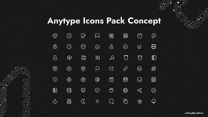 Icons Showcase Black