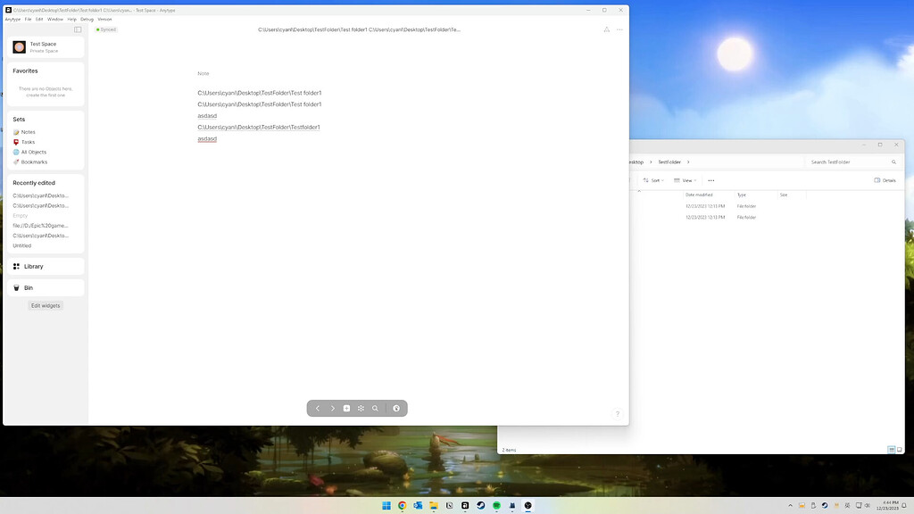 Windows File Explorer path is not recognized as a link when there are