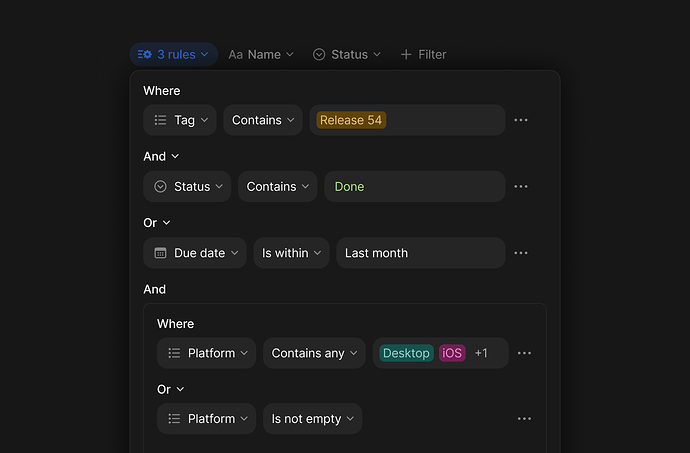 Advanced Filters