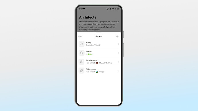 Improved Filters and Sorting in Sets and Collections