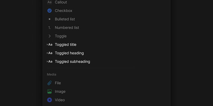 Toggled Headers