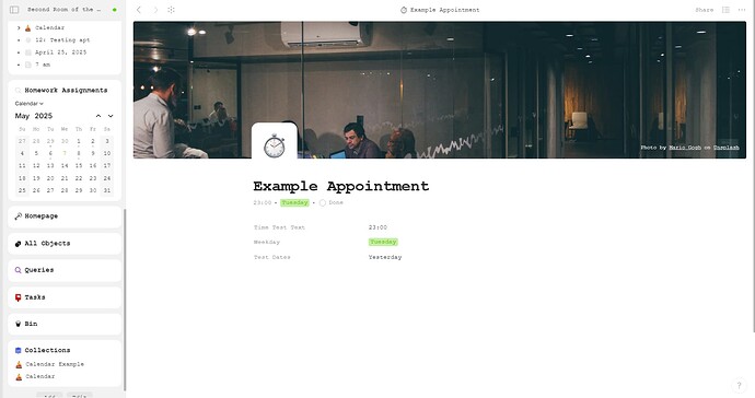 Appointment Example