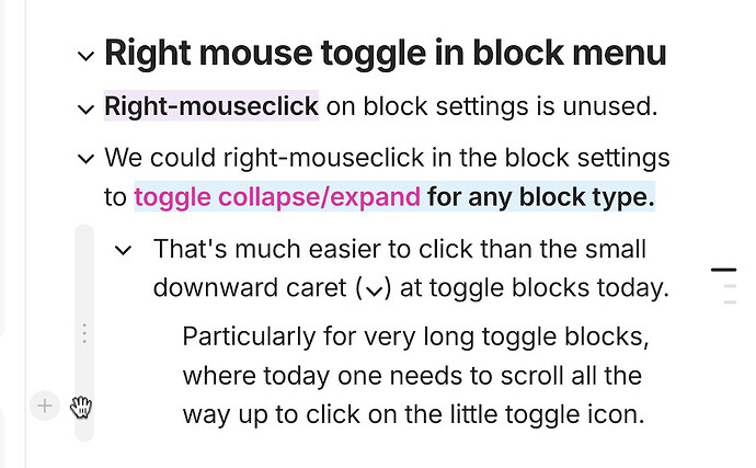right mouse toggle in block menus
