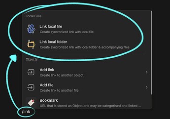 Locally-Linked-Files Command Mockup
