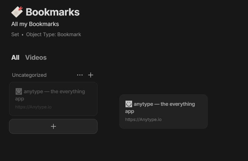 Bug or intended? Kanban view in bookmarks not working Any Help